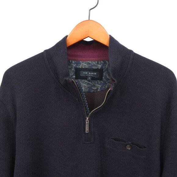 Ted Baker London Men's Valerio Quarter Zip Pullover Sweater 7 3XL - Picture 7 of 9